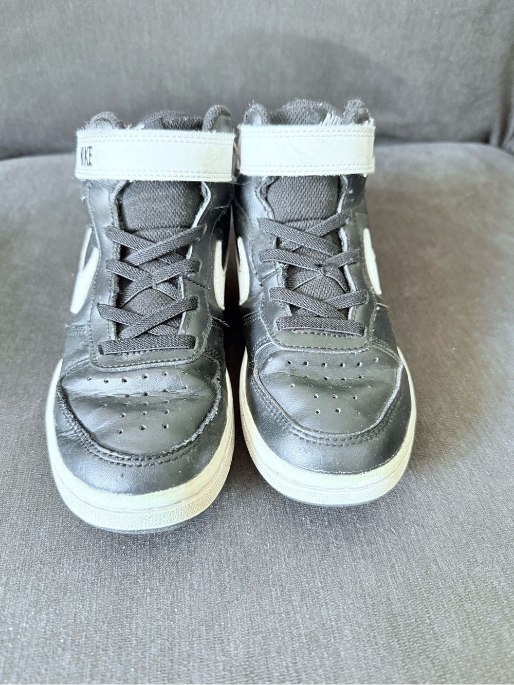 Nike Kids Black and White High-Top Sneakers